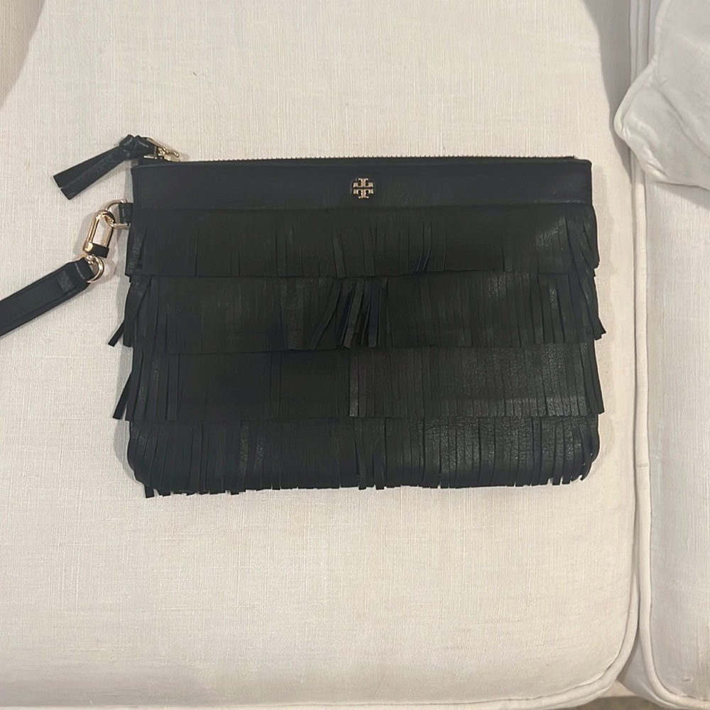 Tory Burch black clutch with strap